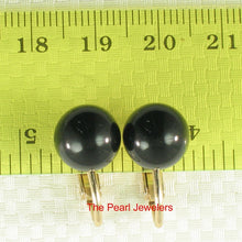 Load image into Gallery viewer, 14K Yellow Gold-Filled Black Onyx Clip-On Earrings (Non-Pierced)