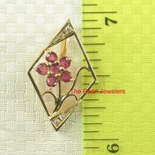 Load image into Gallery viewer, 14K Yellow Gold Emerald Pendant with Diamond Accent