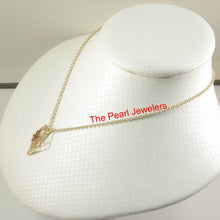 Load image into Gallery viewer, 14K Yellow Gold Emerald Pendant with Diamond Accent