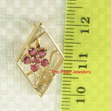 Load image into Gallery viewer, 14K Yellow Gold Emerald Pendant with Diamond Accent