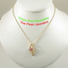 Load image into Gallery viewer, 14K Yellow Gold Emerald Pendant with Diamond Accent