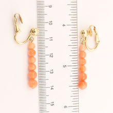 Load image into Gallery viewer, 14K Yellow Gold Filled Non-Pierced Clip-On Coral Earrings