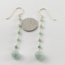 Load image into Gallery viewer, 14K Yellow Gold-Filled Jade Ball Hook Earrings