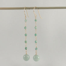Load image into Gallery viewer, 14K Yellow Gold-Filled Jade Ball Hook Earrings