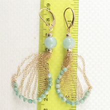 Load image into Gallery viewer, 14K Yellow Gold-Filled Jade Ball Leverback Drop Earrings