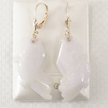 Load image into Gallery viewer, 14K Yellow Gold “Good Fortune” Carp Jadeite Earrings
