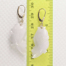 Load image into Gallery viewer, 14K Yellow Gold “Good Fortune” Carp Jadeite Earrings