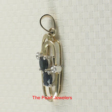 Load image into Gallery viewer, 14K Yellow Gold Sapphire & Diamond Pendant