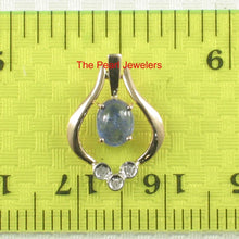 Load image into Gallery viewer, 14K Yellow Gold Sapphire & Diamond Pendant