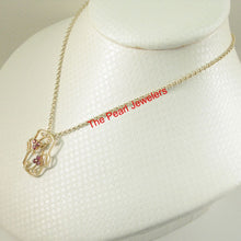 Load image into Gallery viewer, 14K Yellow Gold Sapphire Pendant with Diamond Accent