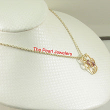 Load image into Gallery viewer, 14K Yellow Gold Sapphire Pendant with Diamond Accent