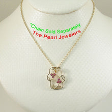 Load image into Gallery viewer, 14K Yellow Gold Sapphire Pendant with Diamond Accent