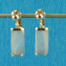 Load image into Gallery viewer, 14K Yellow Gold Dangle Curved Shaped Mother of Pearl Clip-On Earrings