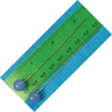 Load image into Gallery viewer, 14K Yellow Gold Threader Chain Lavender Jade Bead Dangle Earrings