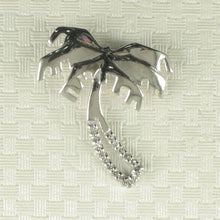 Load image into Gallery viewer, 14k Solid White Gold Coconut Tree Diamond Pendant Necklace