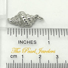 Load image into Gallery viewer, 14k Solid White Gold Conch Diamond Pendant Necklace