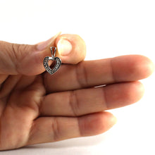 Load image into Gallery viewer, 14k Solid White Gold Diamond Heart Pendant Necklace