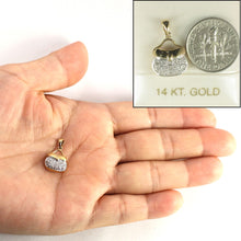 Load image into Gallery viewer, 14k Solid Yellow Gold 28-Diamond Purse Pendant