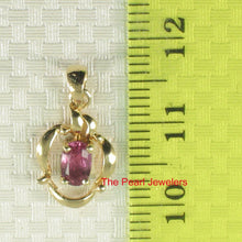 Load image into Gallery viewer, 14k Solid Yellow Gold Oval Ruby Pendant Necklace