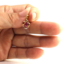 Load image into Gallery viewer, 14k Solid Yellow Gold Oval Ruby Pendant Necklace