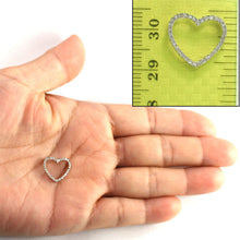 Load image into Gallery viewer, 14k White Gold Heart Diamond Pendant