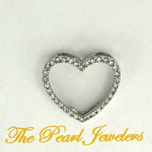 Load image into Gallery viewer, 14k White Gold Heart Diamond Pendant