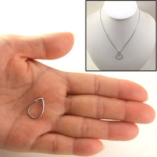 Load image into Gallery viewer, 14k White Gold Raindrop Diamond Pendant