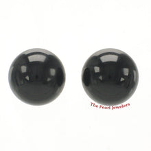 Load image into Gallery viewer, 14K Yellow Gold 10mm Round Black Onyx Stud Earrings