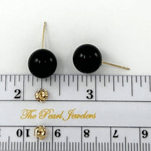 Load image into Gallery viewer, 14K Yellow Gold 10mm Round Black Onyx Stud Earrings