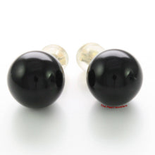 Load image into Gallery viewer, 14K Yellow Gold 10mm Round Black Onyx Stud Earrings