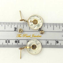Load image into Gallery viewer, 14K Yellow Gold Blessing Donut Mother of Pearl Earrings