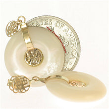Load image into Gallery viewer, 14K Yellow Gold Blessing Donut Mother of Pearl Earrings