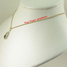 Load image into Gallery viewer, 14k Yellow Gold Diamond & Pear Cut Natural Blue Sapphire Pendant