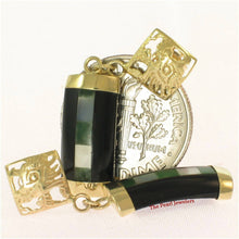 Load image into Gallery viewer, 14K Yellow Gold Dragon Dangle Earrings with Black Onyx & M.O.P