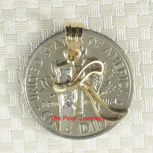 Load image into Gallery viewer, 14k Yellow Gold Initial K Pendant with Diamonds