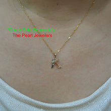 Load image into Gallery viewer, 14k Yellow Gold Initial K Pendant with Diamonds