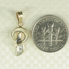 Load image into Gallery viewer, 14k Yellow Gold Initial P Pendant with Diamonds