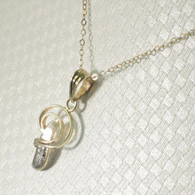 Load image into Gallery viewer, 14k Yellow Gold Initial P Pendant with Diamonds