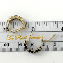 Load image into Gallery viewer, 14K Yellow Gold Omega Clip Bend Tablet Lavender Jade Hoop Earrings