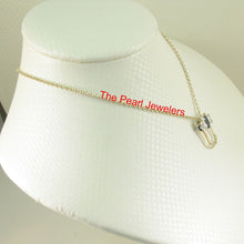 Load image into Gallery viewer, 14k Yellow Gold Oval Sapphire with Diamond Halo Pendant