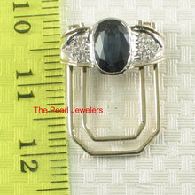 Load image into Gallery viewer, 14k Yellow Gold Oval Sapphire with Diamond Halo Pendant