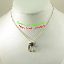 Load image into Gallery viewer, 14k Yellow Gold Oval Sapphire with Diamond Halo Pendant