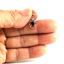 Load image into Gallery viewer, 14k Yellow Gold Oval Sapphire & Diamond Pendant