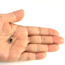 Load image into Gallery viewer, 14k Yellow Gold Oval Sapphire & Diamond Pendant