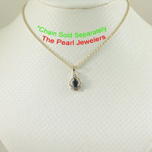 Load image into Gallery viewer, 14k Yellow Gold Oval Sapphire & Diamond Pendant