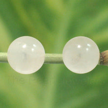 Load image into Gallery viewer, 14K Yellow Gold Round Ball Rose Quartz Stud Earrings