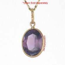 Load image into Gallery viewer, 14K Yellow Gold Amethyst Bezel Pendant (7x9mm)