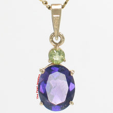 Load image into Gallery viewer, 14K Yellow Gold Amethyst & Peridot Pendant