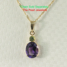 Load image into Gallery viewer, 14K Yellow Gold Amethyst & Peridot Pendant