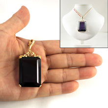 Load image into Gallery viewer, 14K Yellow Gold Baguette Amethyst Enhancer Pendant